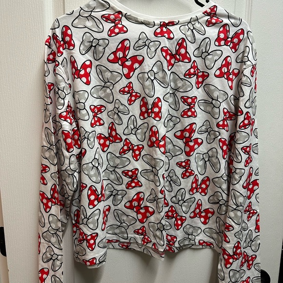 Disney Women's pj Minnie Red and Gray Bow Print set size XL/ NWT B44 - Picture 5 of 5